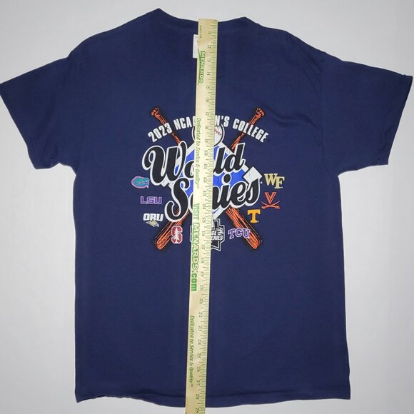 Hanes 2023 Mens Navy Blue College World Series T Shirt with Graphics Size Large - Picture 7 of 8